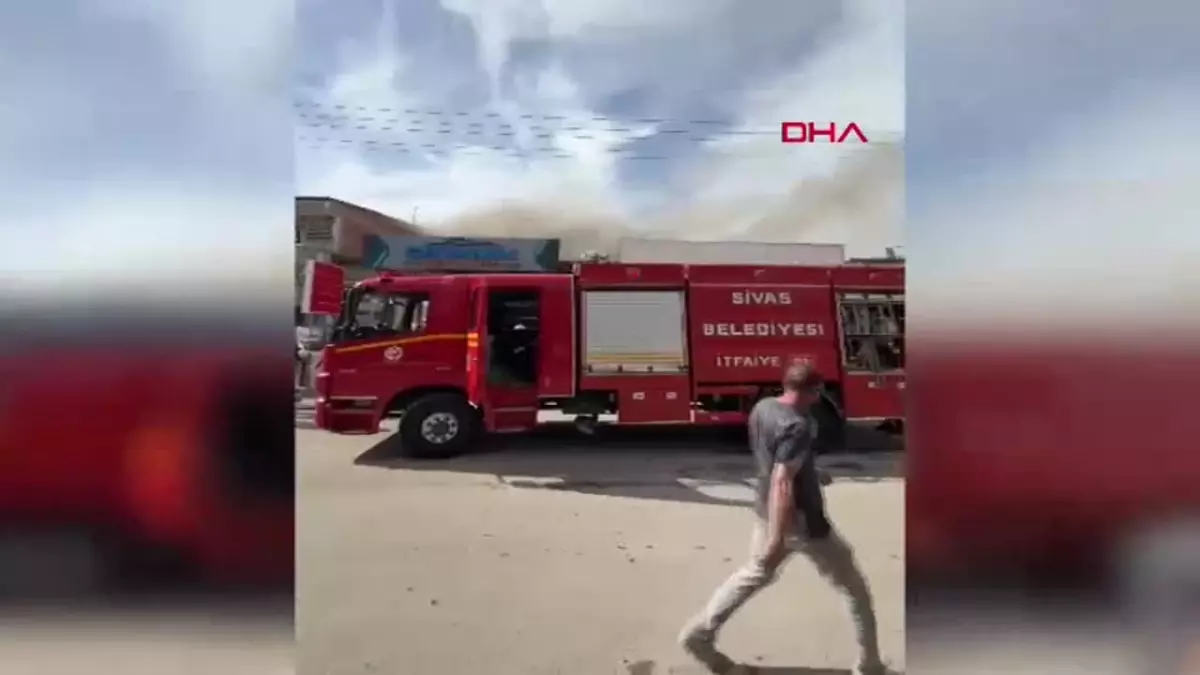 Sivas’ta Sanayi Sitesinde Yangın